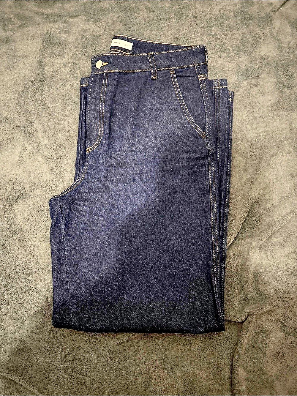 Mango- Jeans Wide Leg Jeans in Dark Blue